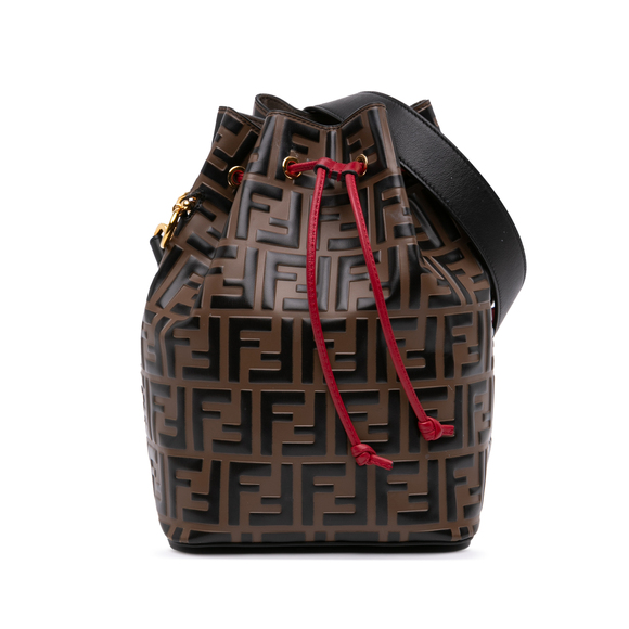Fendi Handbags - Pre-Loved Fendi FF 1974 Embossed Leather Mon Tresor Bucket Bag